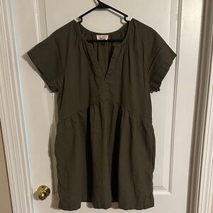 Universal Thread Olive Green V-Neck Dress